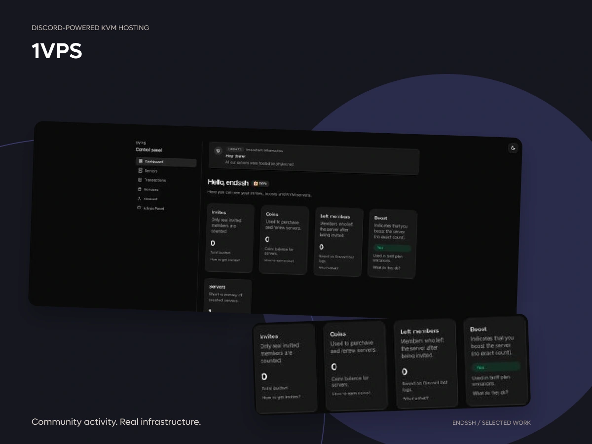 1VPS — Community Hosting